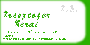 krisztofer merai business card